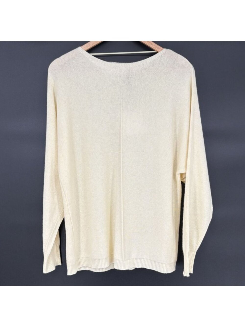 NWT Bianco & Blu Cashmere Silk Wool Blend Boat Neck Sweater Yellow XL Italy